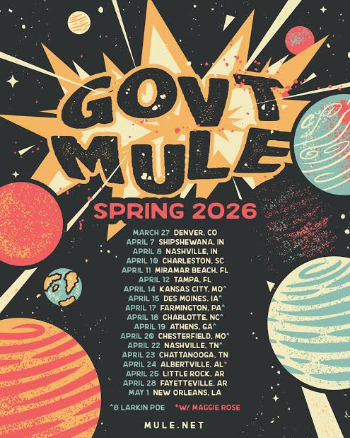 Gov't Mule tour poster — 2026
